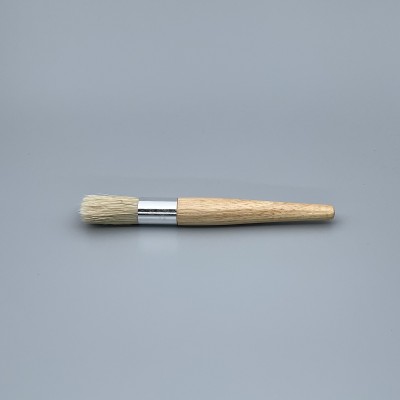 刷子 木柄 圓 長 19cm