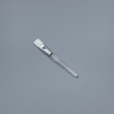 敷臉刷 透明柄白刷毛 銀中束