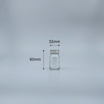 透明玻璃瓶 3K 28牙全鋁蓋 25ml