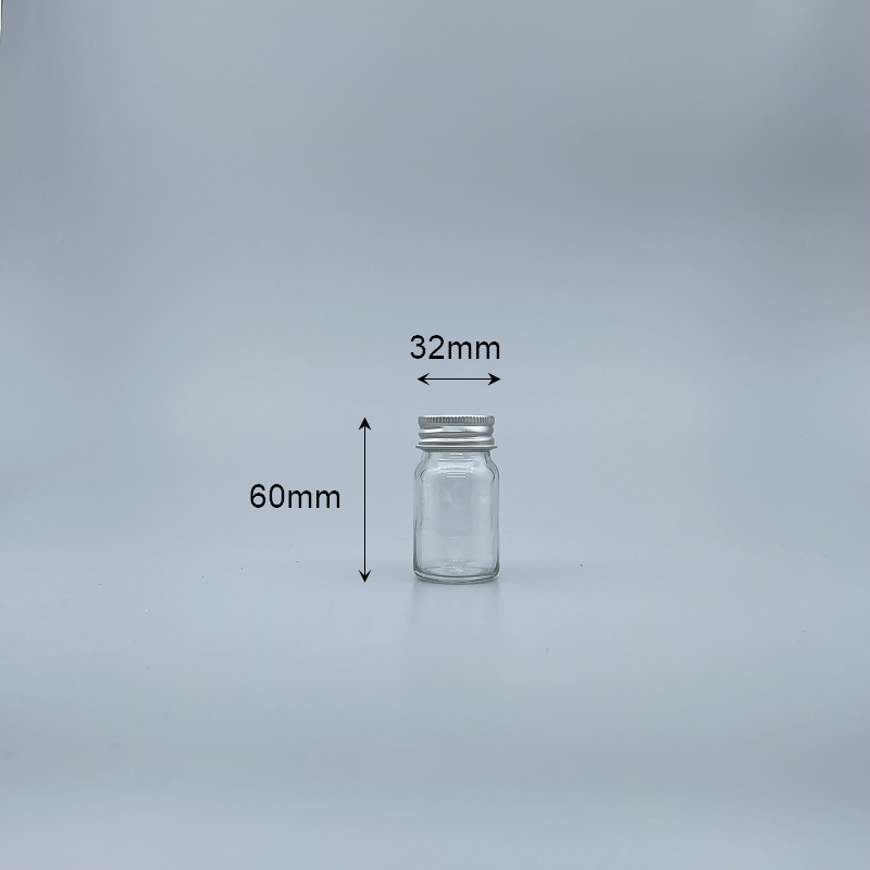 透明玻璃瓶 3K 28牙全鋁蓋 25ml