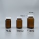 玻璃瓶 茶色 白蓋+封口紙 150ml GM