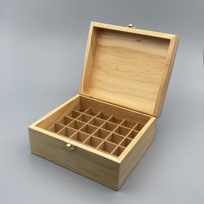 精油木盒 無鏡子 30格 台灣製原木色