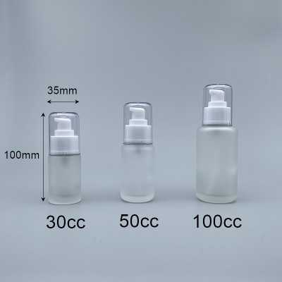 壓瓶 附蓋 毛玻 30cc  蓋滾金邊 L-0350