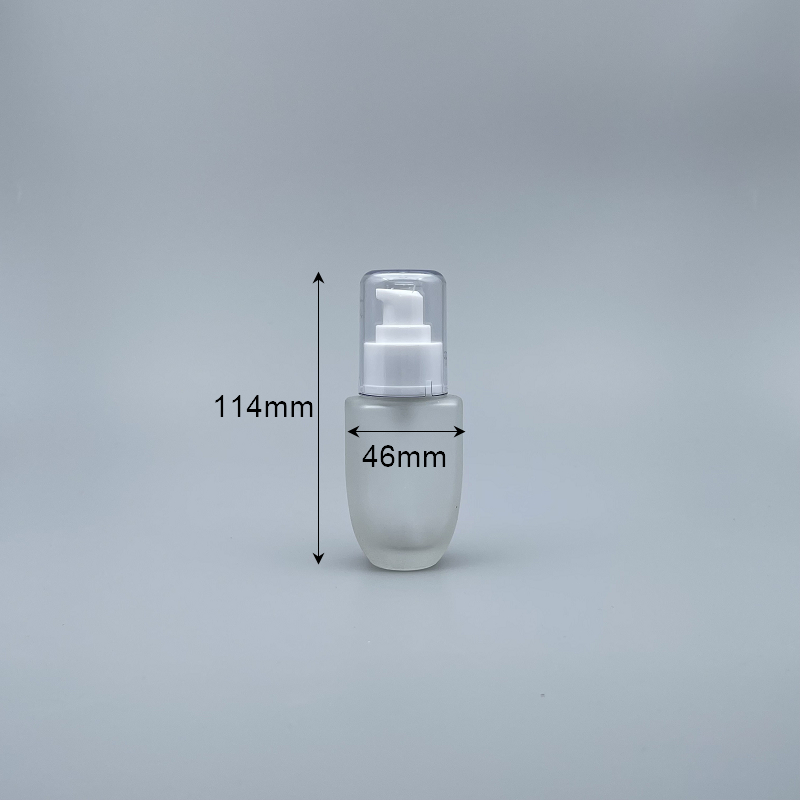 桃型 壓瓶 附蓋毛玻 50cc 蓋無滾邊