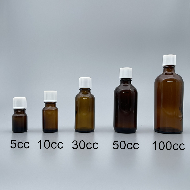 精油瓶 茶 白蓋 100cc