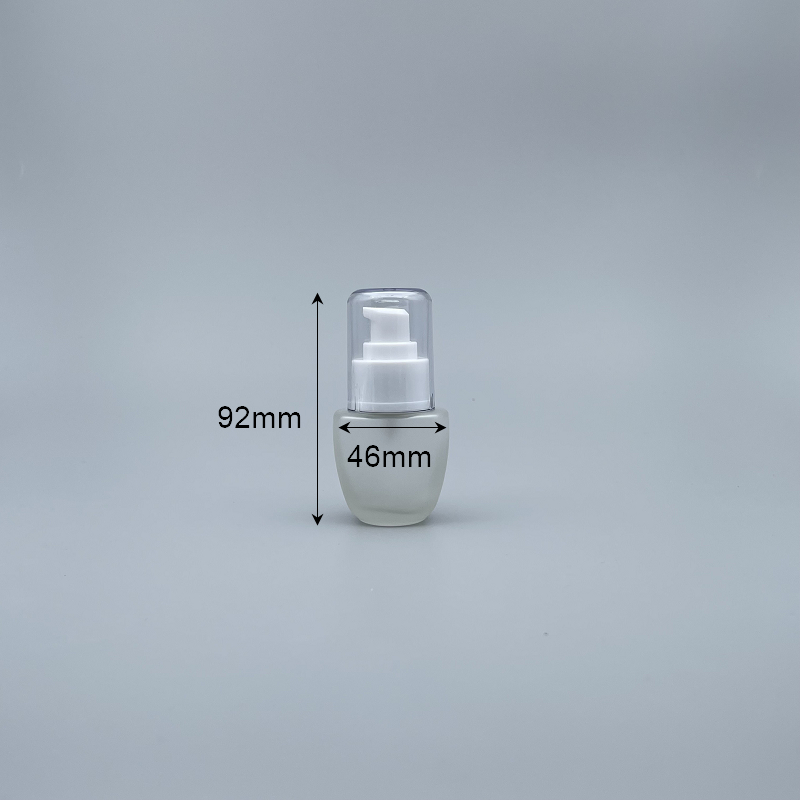 桃型 壓瓶 附蓋毛玻 30cc 蓋無滾邊