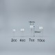 玻璃瓶 白蓋 透明7cc 17x55mm