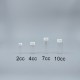 玻璃瓶 白蓋 透明7cc 17x55mm
