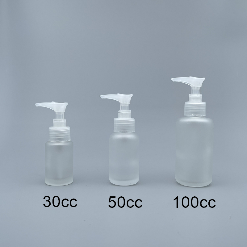 壓瓶 毛玻 100ml 本色壓頭
