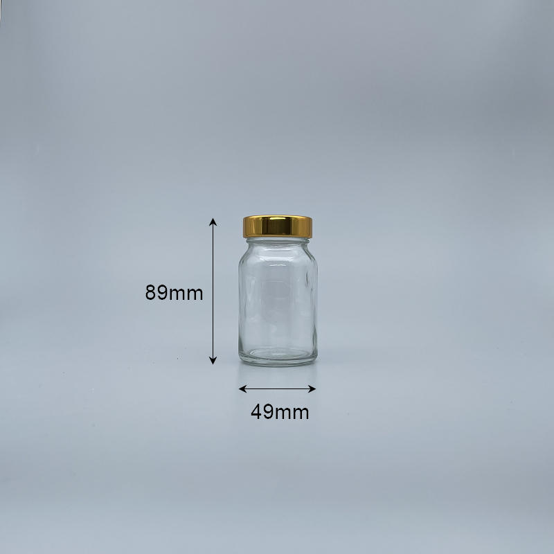 透明玻璃瓶 10K 銀蓋 85ml