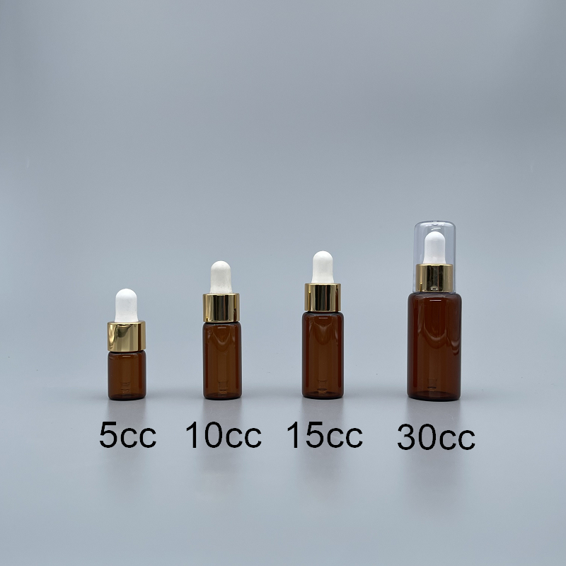 滴瓶 茶 10cc 金蓋+TPR白膠帽