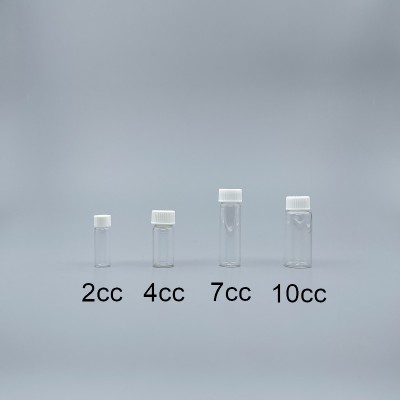 玻璃瓶 白蓋 透明4cc 17x37.5mm