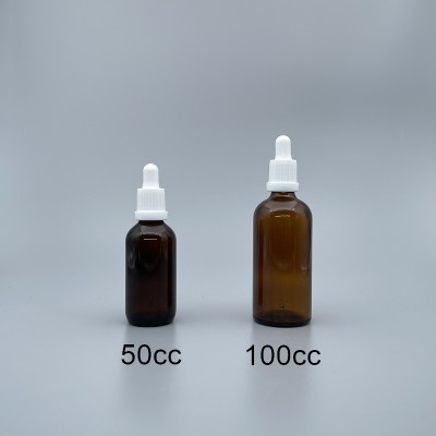 精油滴瓶 進口 茶+大頭白蓋 50ml 7x91吸管 (底刻YB)