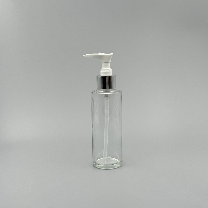 壓瓶 附蓋霧銀中束 透明 120ml L-1208