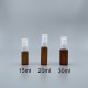 雀嘴壓瓶 茶玻 15cc 附PP大蓋
