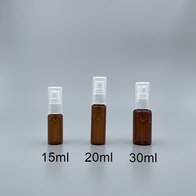 雀嘴壓瓶 茶玻 30cc 附PP大蓋