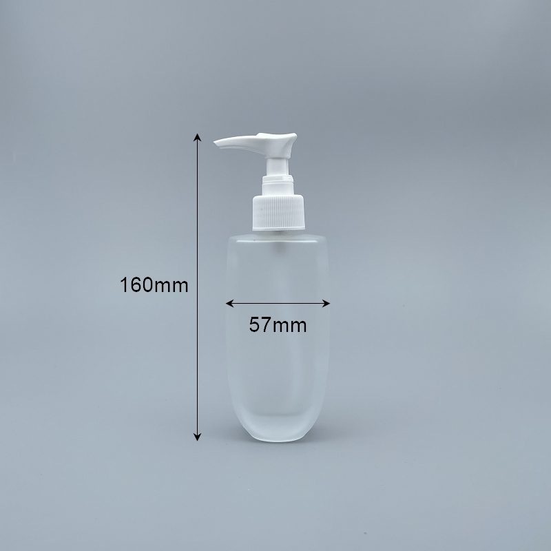 桃型 壓瓶 毛玻 100cc 本色壓頭