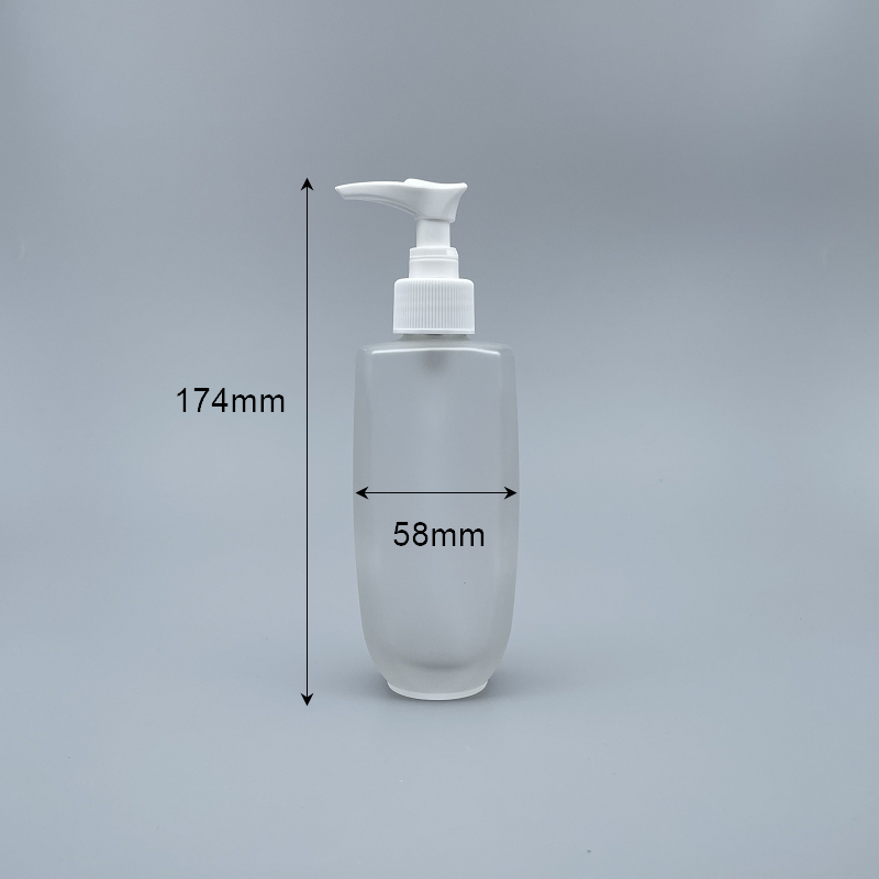 桃型 壓瓶 毛玻 150cc 本色壓頭