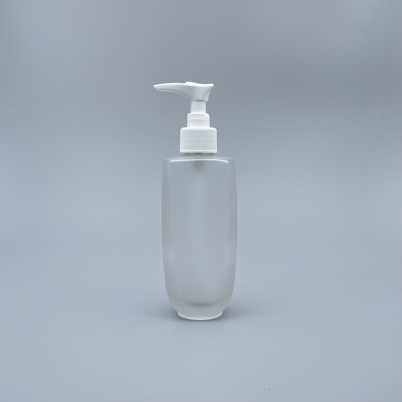 桃型 壓瓶 毛玻 150cc 白壓頭