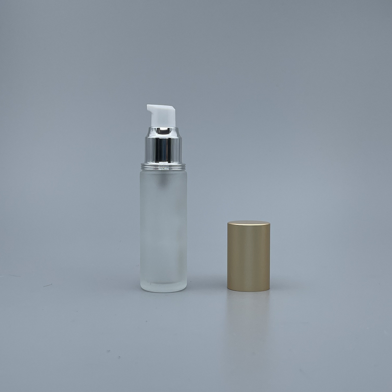 壓瓶 附蓋長瓶 霧金頭 24牙 30cc L-0332
