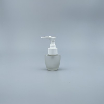 桃型 壓瓶 毛玻 30cc 白壓頭