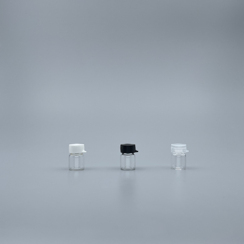 玻璃瓶 1.5cc 透明+本色外套蓋 15x22.5mm
