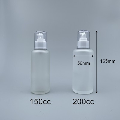 壓瓶 附蓋 毛玻 200cc 蓋滾金邊 L-2001