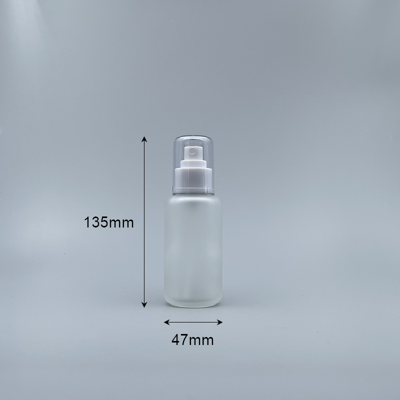 噴瓶 毛玻 附蓋 100cc 蓋滾銀邊 L-1019