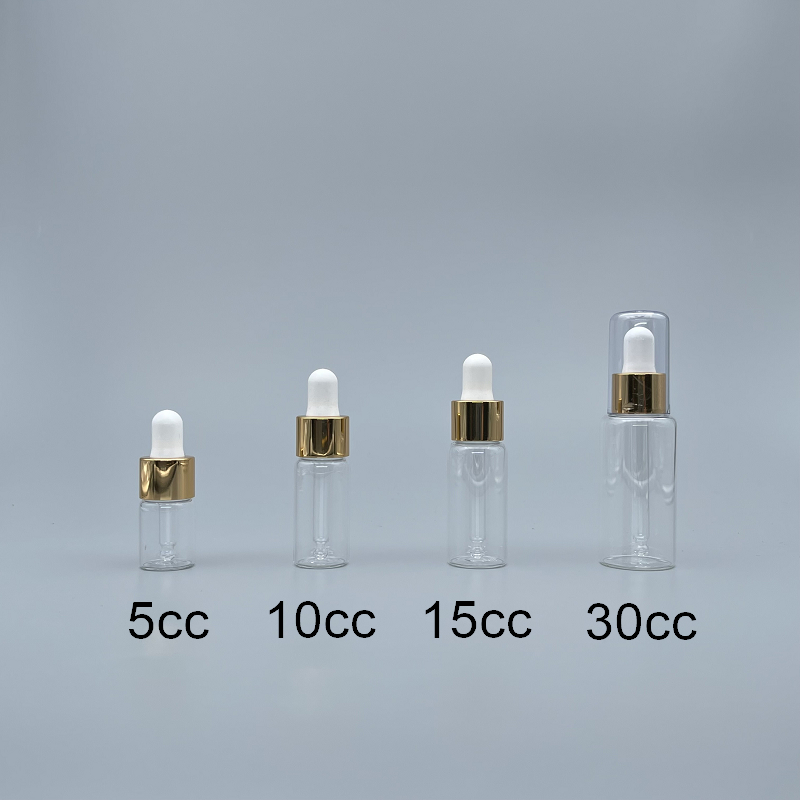 滴瓶 透  5cc 金蓋+TPR白膠帽