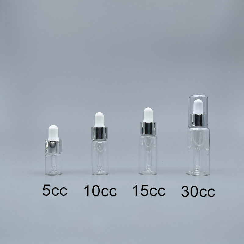 滴瓶 透 15cc 銀蓋+TPR白膠帽