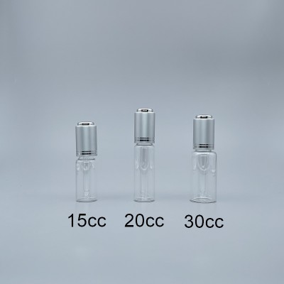 滴瓶 雷射霧銀 透明 30cc