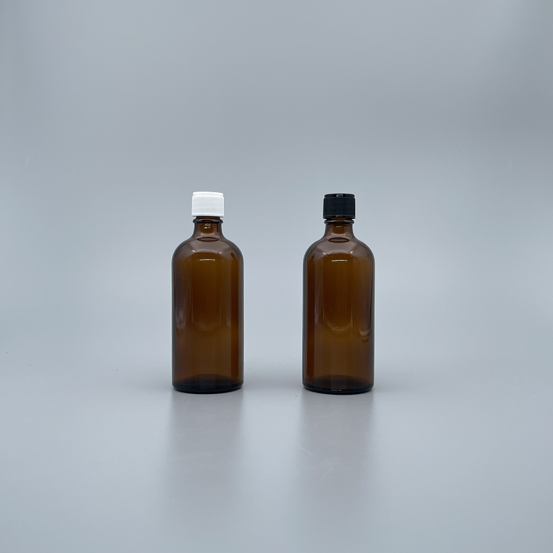 精油瓶 茶 白蓋 100cc (無洞蓋無內塞附墊片)