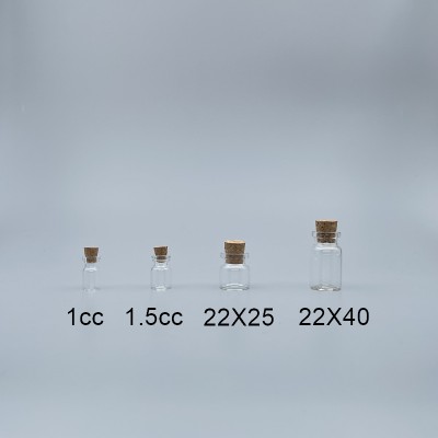 軟木塞瓶 合成木 透 1cc 12x23mm