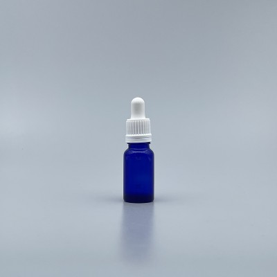 精油滴瓶 進口 藍色 白配件 10cc 60mm吸管