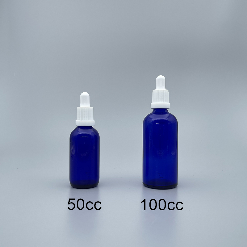 精油滴瓶 藍色 白配件 100ml