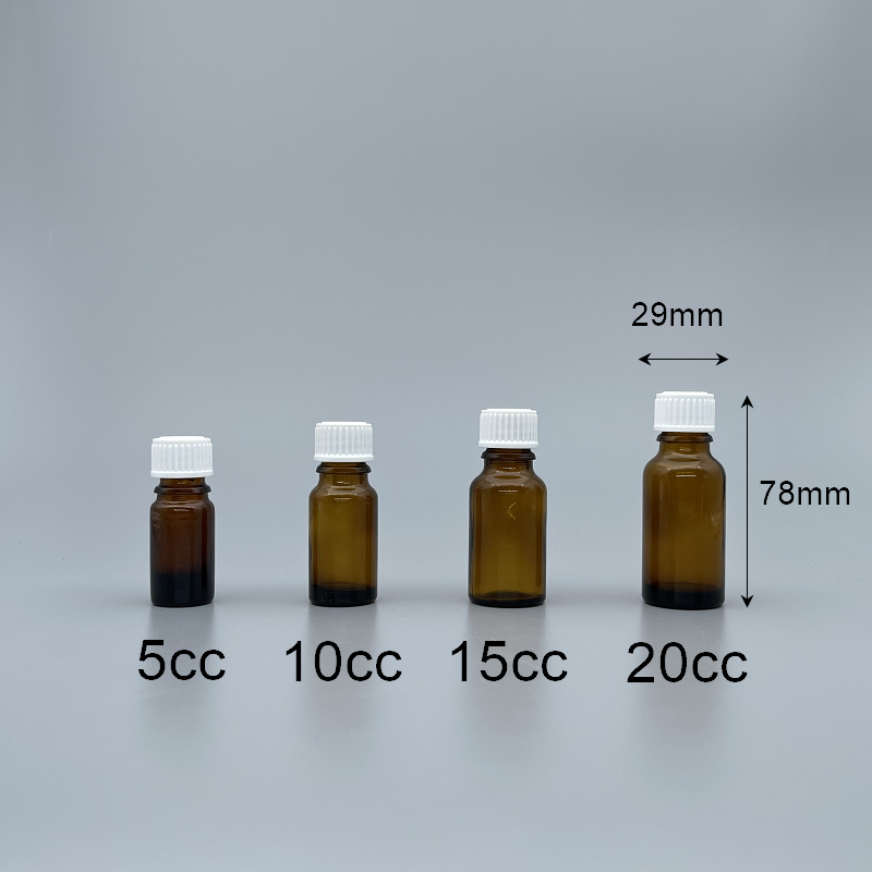 精油瓶 德國 茶 白蓋 20cc