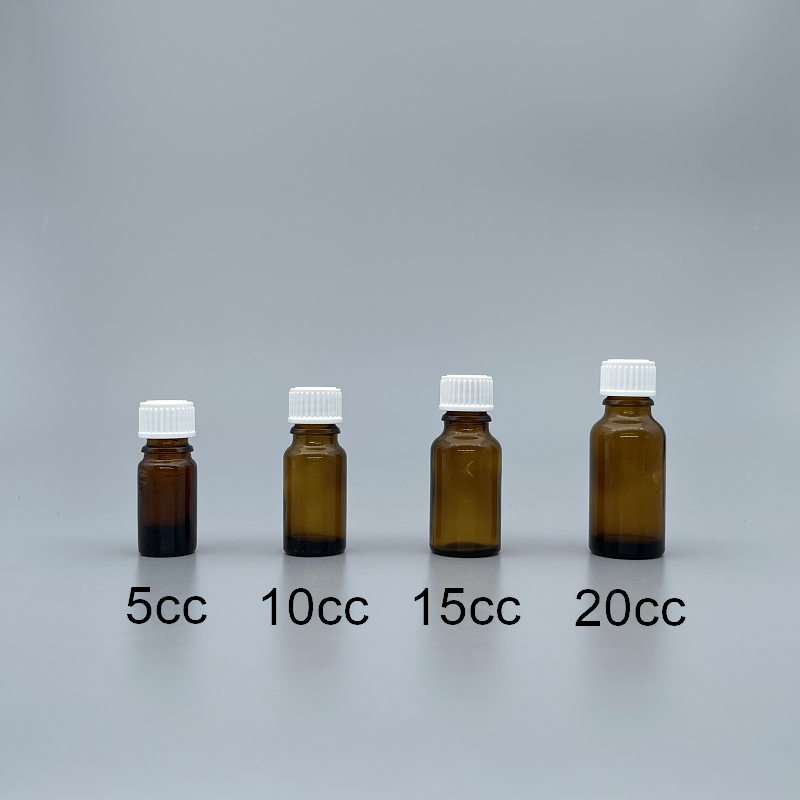 精油瓶 德國 茶 白蓋 20cc