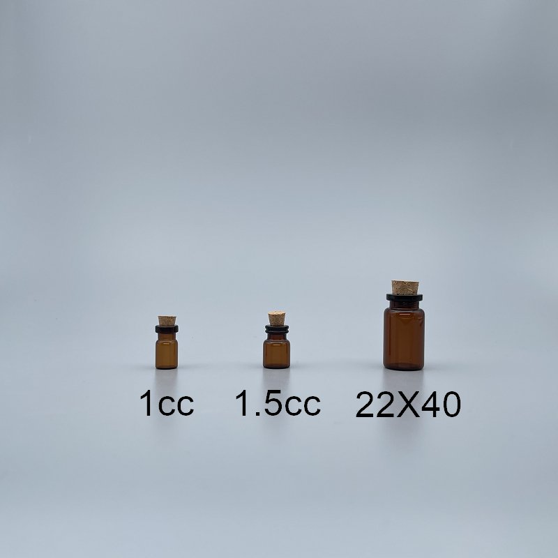 軟木塞瓶 合成木 茶 1.5cc 15x23mm