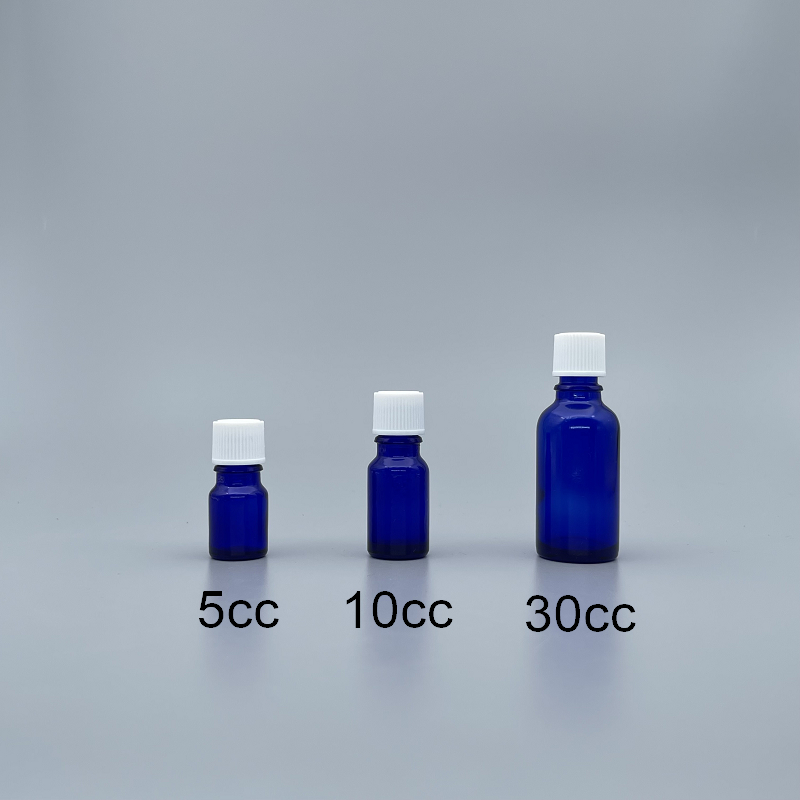 精油瓶 藍 白蓋 5cc