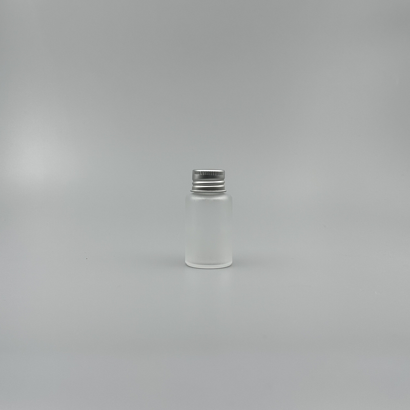 鋁蓋瓶 毛玻 30ml 全鋁蓋+有洞內塞 矮胖瓶 L-0350