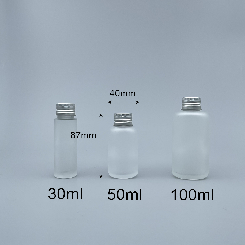 鋁蓋瓶 毛玻 50ml 全鋁蓋+5.5#無洞內塞
