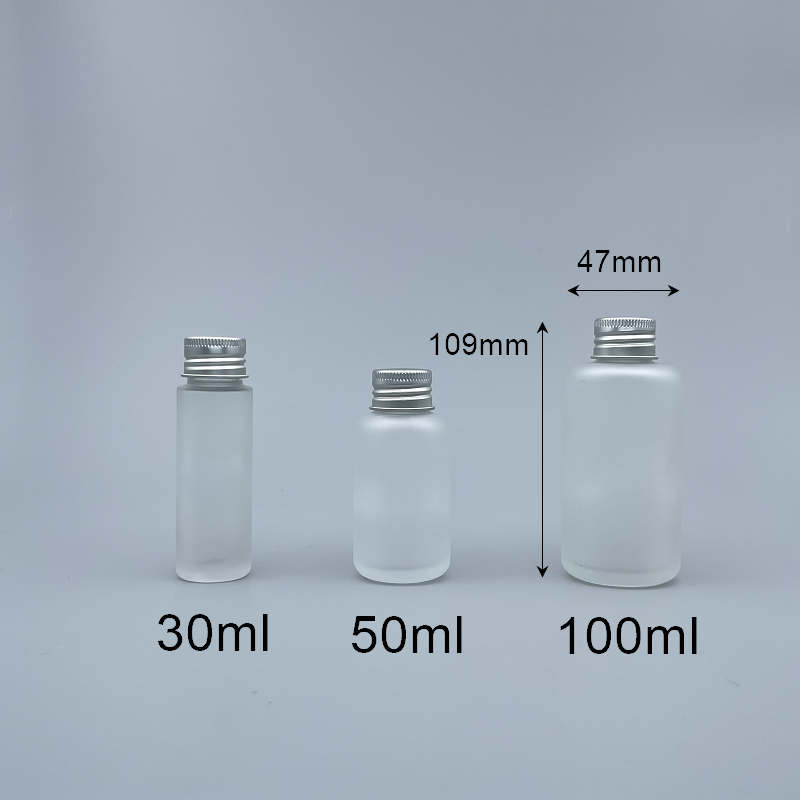 鋁蓋瓶 毛玻 100ml 全鋁蓋+5.5#無洞內塞