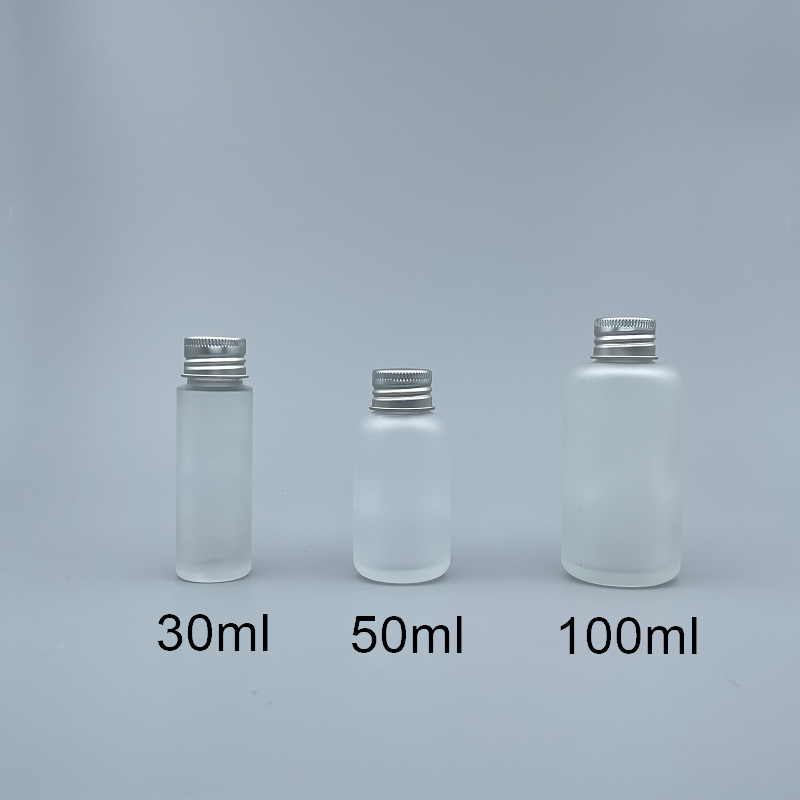 鋁蓋瓶 毛玻 100ml 全鋁蓋+有洞內塞