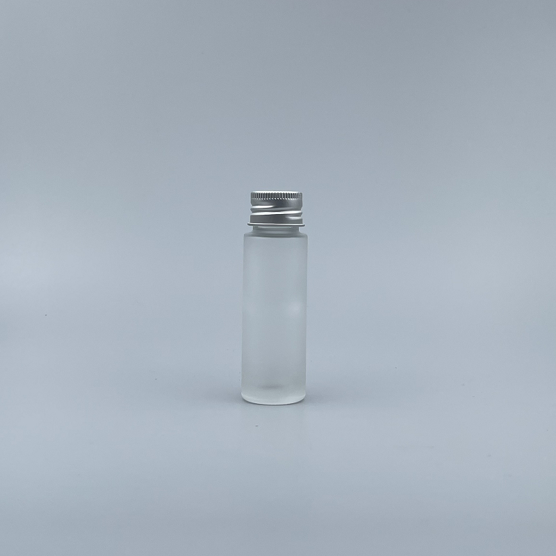 鋁蓋瓶 毛玻 30ml 全鋁蓋+有洞內塞 瘦長瓶 L-0332