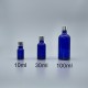 精油瓶 無內塞 銀蓋 藍 30cc