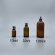 精油瓶 無內塞 銀蓋 茶 10cc