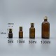 精油瓶 無內塞 金蓋 茶 5cc