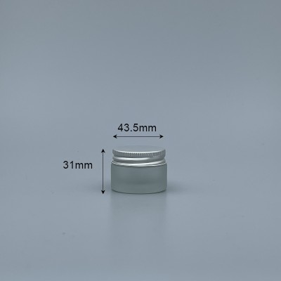 鋁蓋面霜盒 15g 毛玻