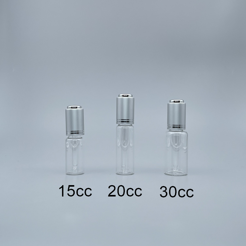滴瓶 雷射霧銀 透明 20cc