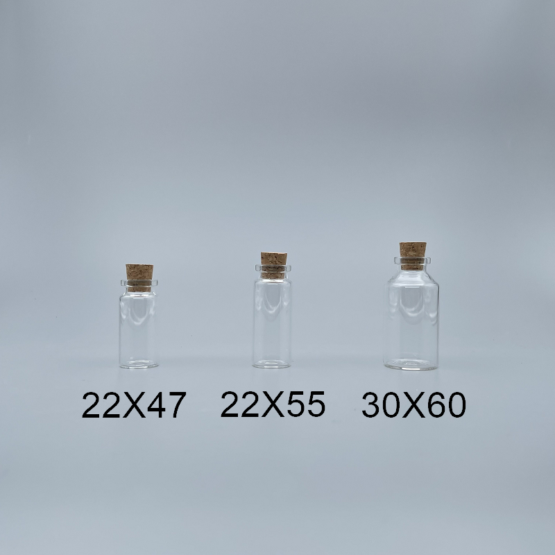 軟木塞瓶 透明 22x55mm